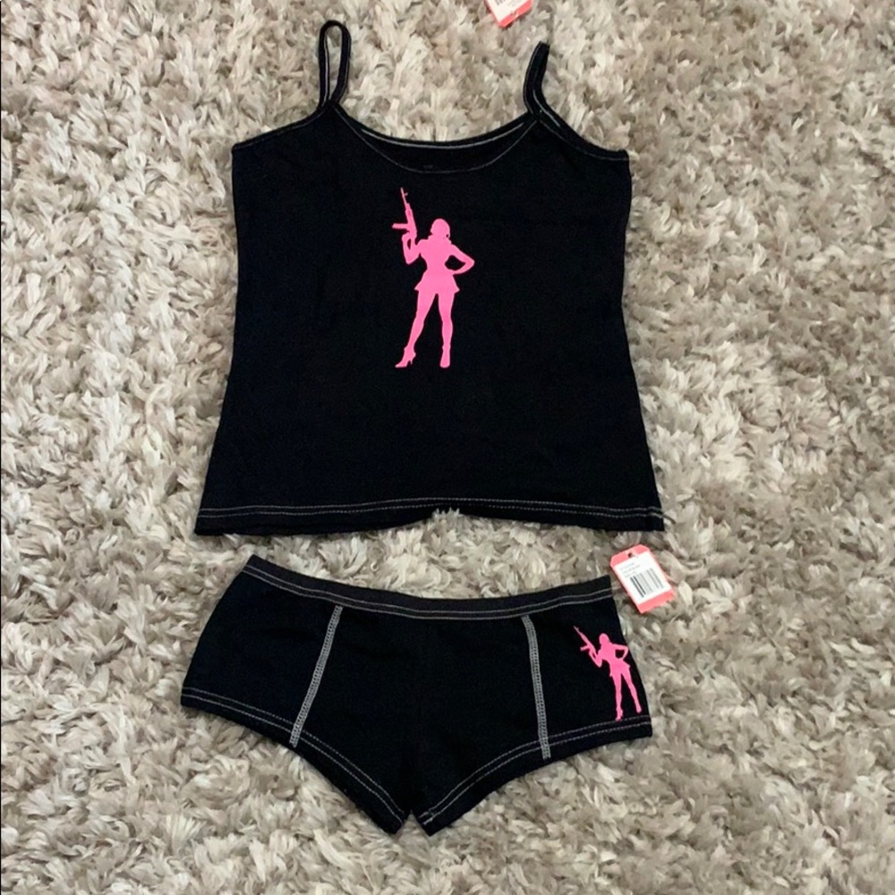 Cami and booty short set